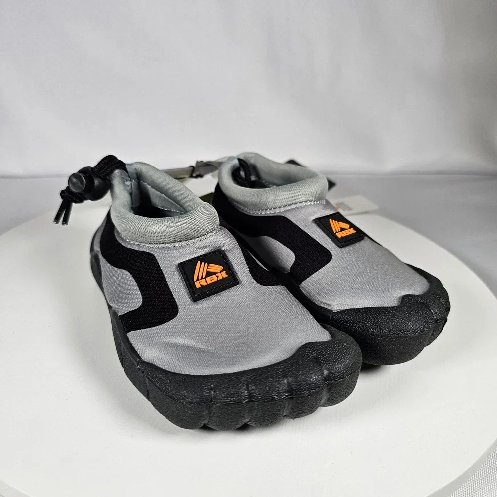 RBX Kids Water Shoes Size S (5/6) Gray‎ Black Swim Beach Pool Reebok
